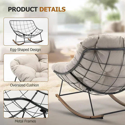 Zero-Gravity Ergonomic Recliner – Rocking Design with Cloud-Like Cushioning